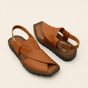 M.K SOFT - Men's Sandals on Synthetic Material - Synthetic Peshawari Sandals for men (Mustard) - Image 4