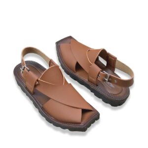 M.K SOFT - Men's Sandals on Synthetic Material - Synthetic Peshawari Sandals for men (Mustard) - Image 3