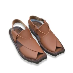 M.K SOFT - Men's Sandals on Synthetic Material - Synthetic Peshawari Sandals for men (Mustard) - Image 2