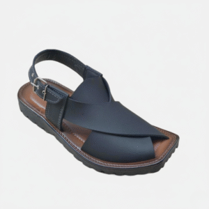 M.K SOFT - Men's Sandals on Synthetic Material - Synthetic Peshawari Sandals for men (Black) - Image 3
