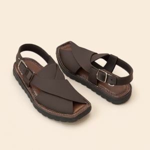 M.K SOFT - Men's Sandals on Synthetic Material - Synthetic Peshawari Sandals for men (Brown) - Image 3