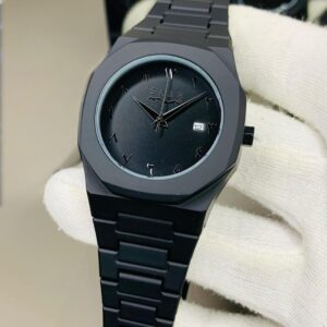 Full Black AURA Quartz Analog Watch ? Lightweight Premium Design, Stylish Wristwatch for Men & Boys (With Box) - Image 2