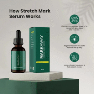 Markaway Stretch Mark Serum ? Herbal Formula for Hydration, Toning & Dark Spot Correction (30ml) - Image 1
