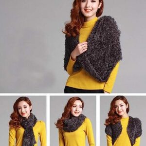 Women's Velvet Stretchable Magic Scarf 26 different styles( random color ) - Image 3