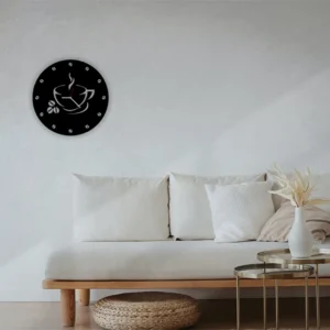 Coffee  Wall clock Wall decoration Wooden material - Image 1