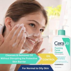 CeraVe Foaming Facial Cleanser for Normal to Oily Skin ? Oil Control with Ceramides, Niacinamide & Hyaluronic Acid, 237ml - Image 5