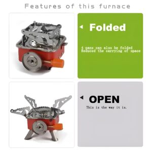 Camping Stoves Folding Outdoor Gas Stove Card Type Palm Square furnace - Image 5