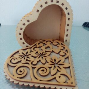 Wooden Heart Shape Jewelry Box - Image 3