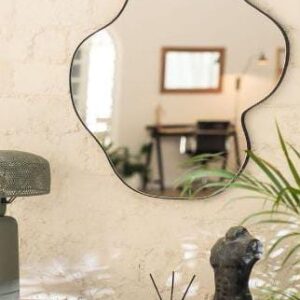 Asymmetric Wavy Acrylic Sliver Mirror Irregular Wall Bathroom Sticker - Image 1