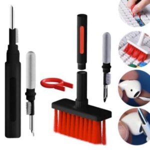 Soft Brush 5 in 1 Multi-Function Cleaning Tools Kit for Keyboard Earphone Cleaner Soft High-Density Brush Set (Random Color) - Image 4