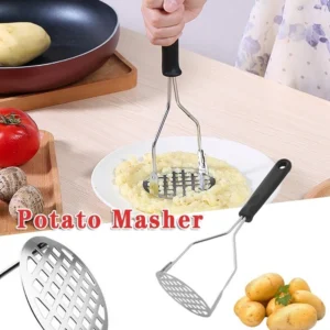 Potato Masher Stainless Steel Manual Kitchen Vegetable Ricer Fruit Banana Egg Crusher Tool - Random Color - Image 3