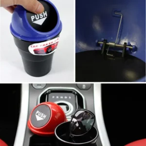 Car Trash Can Organizer Garbage Holder Storage Bag Trash Bin Paper Dustbin (Random Color) - Image 5
