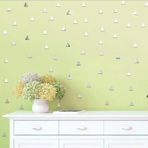 100 PCS/Set Triangular Mirror Sticker 3D Acrylic Mirrored Decals DIY Removable Decals Ornaments Room Home Decoration Wall Sticker - Image 3