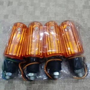 4 pcs Fancy Indicator For Bike Mini Size Flexible Unbreakable Yellow Color - Image 1