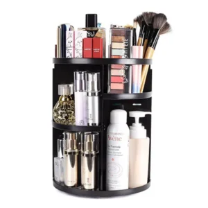 360 Degree Rotating Cosmetic Organizer (black ) - Image 4