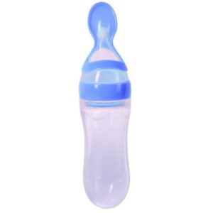 Silicone Bottle Feeding Baby Spoon Feeder (Random Color) - Image 3