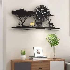 3D Jungle Wooden Wall Clock - Image 1