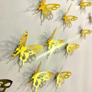 10 Pcs 3d Butterfly Mirror Acrylic Wall Art Laser Cut DIY Design Decoration Piece for Home Decor Living Room and Kitchen - Image 1