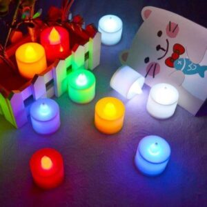 12 Pcs Led candles Colorful LED Candles Lights Battery Operated Flameless Tealight Fake Candles Lamp - Image 4