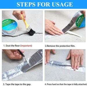 Silver Waterproof Tape Adhesive Duct Tape For Repair Roof (Size: 1 Meter) - Image 3