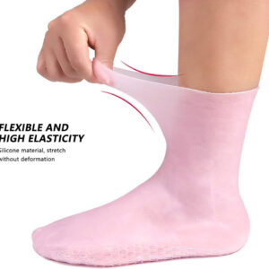 Silicone Jelly Socks Gel Moisturizing Socks Foot Care Protector Silicone Moisturizing Gel Heel Socks 1 Pair - Silicone Heel Pad Waterproof For Foot Care - Multi-Purpose Socks - Image 2