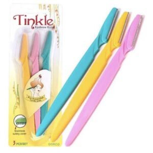 Tinkle Eyebrow Razor 3 Pack, Eyebrow Face Hair Removal & Shaper (random color) - Image 3