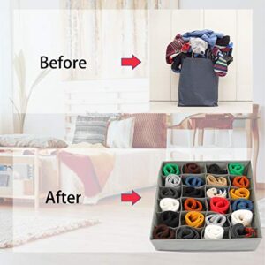 Pack Of 2 Foldable Women Underwear Separated Organizer Box Socks Storage - Image 5