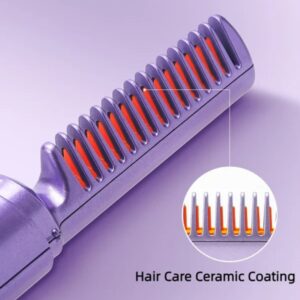 2-in-1 Hair Styling Brush, Straightener, Curler Comb Random Color - Image 2