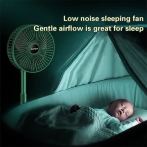Telescopic Folding Fan Summer Silent Desktop Retractable Fan for Office Bedroom School USB Ventilator (Electric Usb Operated) (random color) - Image 3