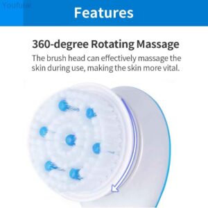 Electric Shower Brush 5-in-1 Spin Spa | Full Body Cleansing & Exfoliating Brush with Massage Heads for Smooth, Glowing Skin - Image 4