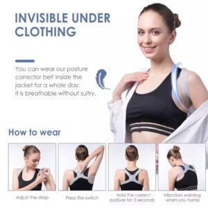 Adjustable Spine Back Support Posture Sensor Belt (random Color) - Image 2