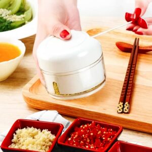 Mini Food Chopper ? Hand-Powered Meat Grinder, Mincer, Mixer & Blender for Fruits, Vegetables, Nuts, and Meat | Powerful & Portable Kitchen Tool - Image 4
