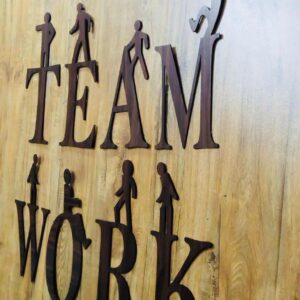 Wooden Team Work Letters - Image 1