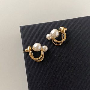 ZVT-167 Korean Pearl Circle Earrings ? Elegant Fashion Jewellery, Stylish Accessory for Women