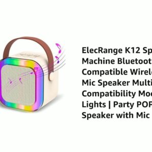 K12 Wireless Audio Microphone Bluetooth Speaker Portable Stereo Speaker Bluetooth Speaker Karaoke Speaker with Mic (random color) - Image 3