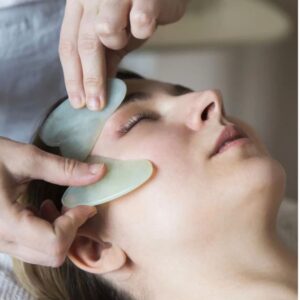 Flawless Jade Roller With Guasha (Marble Stone) Stimulates healthier skin - Image 4