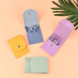 4-in-1 Professional Manicure Set ? Stainless Steel Nail Care Kit with Nail Clippers, Nail File & Dead Skin Fork (Random Color) - Image 3