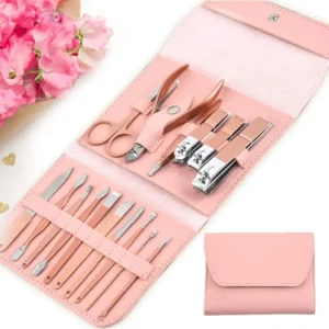 16pcs Professional Manicure & Pedicure Set ? Nail Clippers, Cuticle Nippers & Grooming Tools with Travel Case (Random color) - Image 4