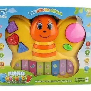 Musical Piano Butterfly With Light Sound | Musical Piano For Kids - Best Quality Piano For Kids - Butterfly Piano - Random Color - Image 2