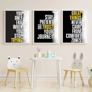 Set Of 3 Motivational Quote Frames/ Set of 3 motivational Frame Wall Paintings, For Office Decor - Image 1