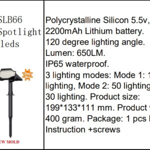 Solar Spotlight Light ( 66 LEDs ) - Image 2