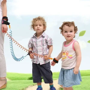 Anti Lost child lock | Anti-Lost Wrist Link - Baby Child Anti Lost Wrist Link Safety Harness Strap Hand belt band for toddlers wristband for kids loss best for umrah and hajj, travelling purpose,safe secure (Random Color) - Image 3