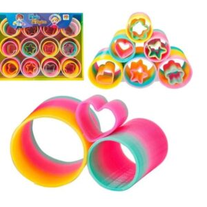 3 In 1 Rainbow Vibrant Circle Spring Set - Rainbow Ring Toy For Kids (36 Pcs) | Babies Toys? - Image 1
