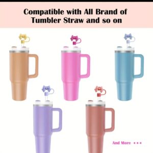 1PC Cute Bow Straw Cap Cover for 10mm Straws ? Fits Stanley Tumbler Cups, Dustproof & Leak-Resistant (Random Color) - Image 2