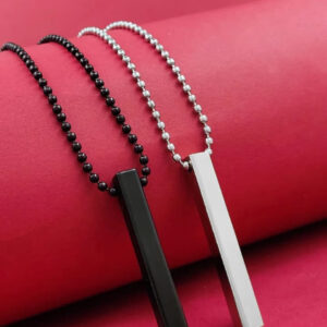 Boys Bar Necklace Pack Of 2  Materials Stainless Steel - Image 5