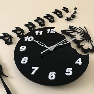 3d wall clock Butterfly Wooden Wall Clock - Image 1