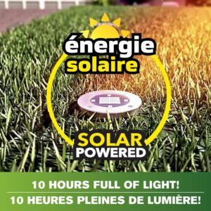 Disk Lights 8 LED Version Solar Powered Auto on off Outdoor Lighting - Image 4