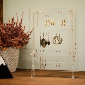 Jewelry Stand | Necklaces & Earrings Organizer | Clear Acrylic Earring Organizer | Jewelry Display | Bracelet Organizer - Image 2