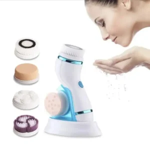 Cnaier 4 in 1 Electric Cleanser | Facial Cleansing Brush & Massager - Face Brush Set | Electric Rotating Face Scrubber for Deep Cleaning, Exfoliating, Blackhead Removing AE-8286 - Image 4