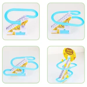 Small Duck Climbing Stairs Toy DIY Racing Track Toy Music Duck Roller Coaster(random color) - Image 3